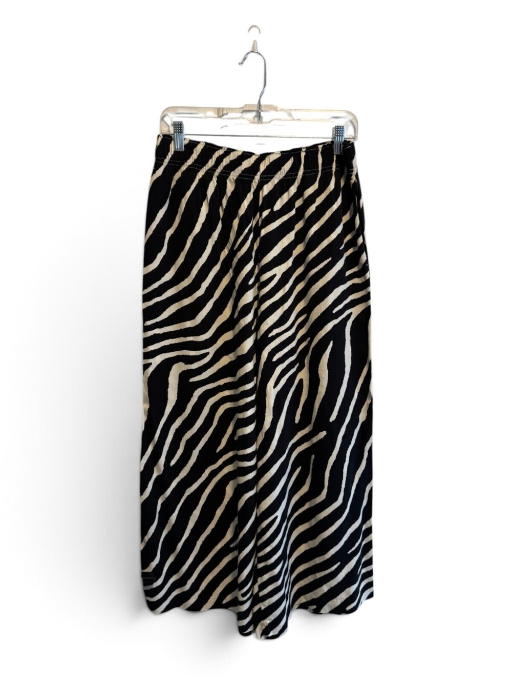 H&M Zebra Print Pull-On Wide-Leg Pants - Size M